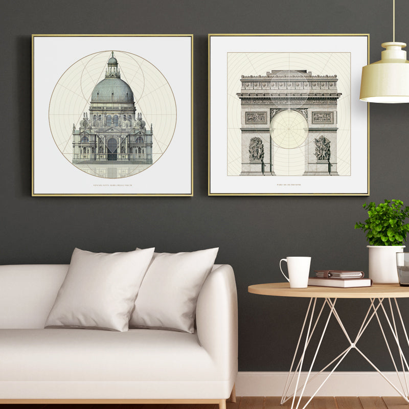 Classic Architecture Wall Art With Frame