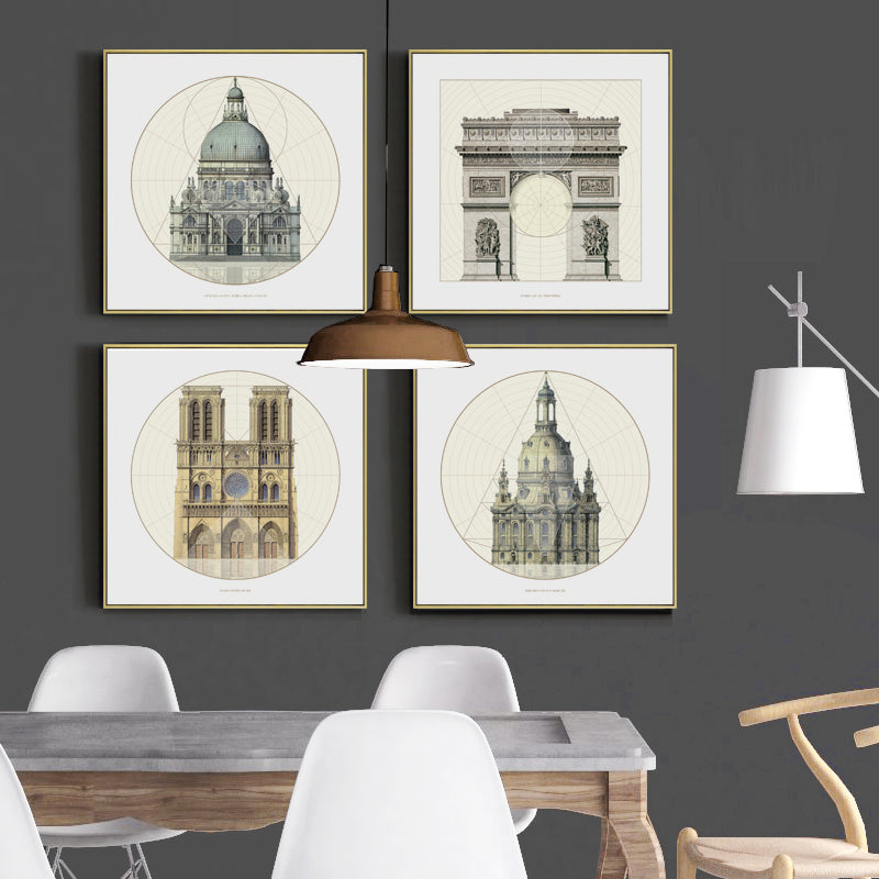 Classic Architecture Wall Art With Frame