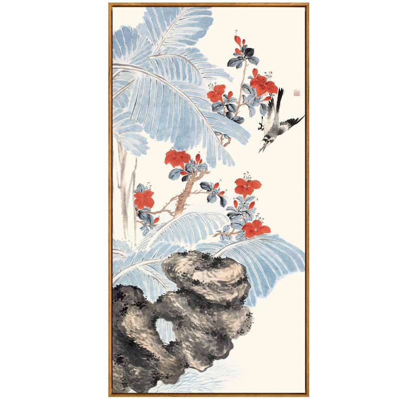 Pastel Oriental Wall Art With Frame