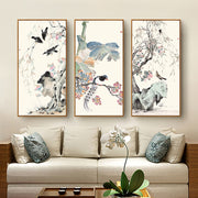 Pastel Oriental Wall Art With Frame