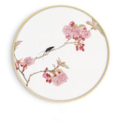 Round Pink Oriental Wall Art With Frame
