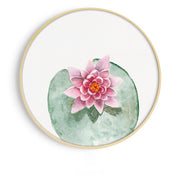 Round Pink Oriental Wall Art With Frame