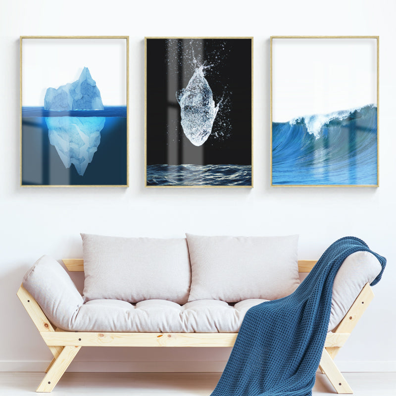 Transparent Ocean Wall Art With Frame