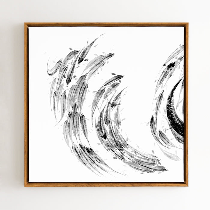 Japanese Koi Fish Wall Art With Frame