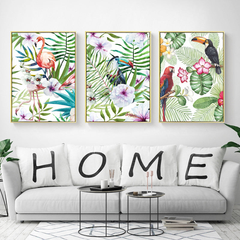 tropical wall art set