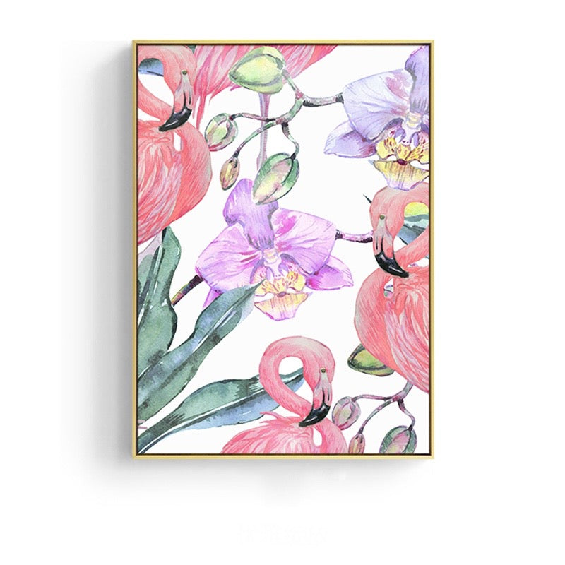 Framed Flamingo Wall Art