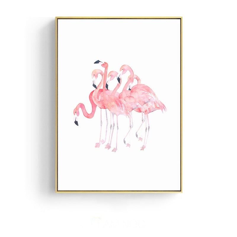 Framed Flamingo Wall Art