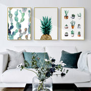 Modern Green Leaf Wall Art With Frame