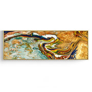 Wide Poured Liquid Wall Art With Frame