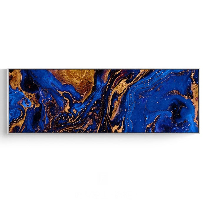 Wide Poured Liquid Wall Art With Frame