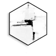 Hexagon Black and White Wall Art With Frame