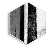 Hexagon Black and White Wall Art With Frame