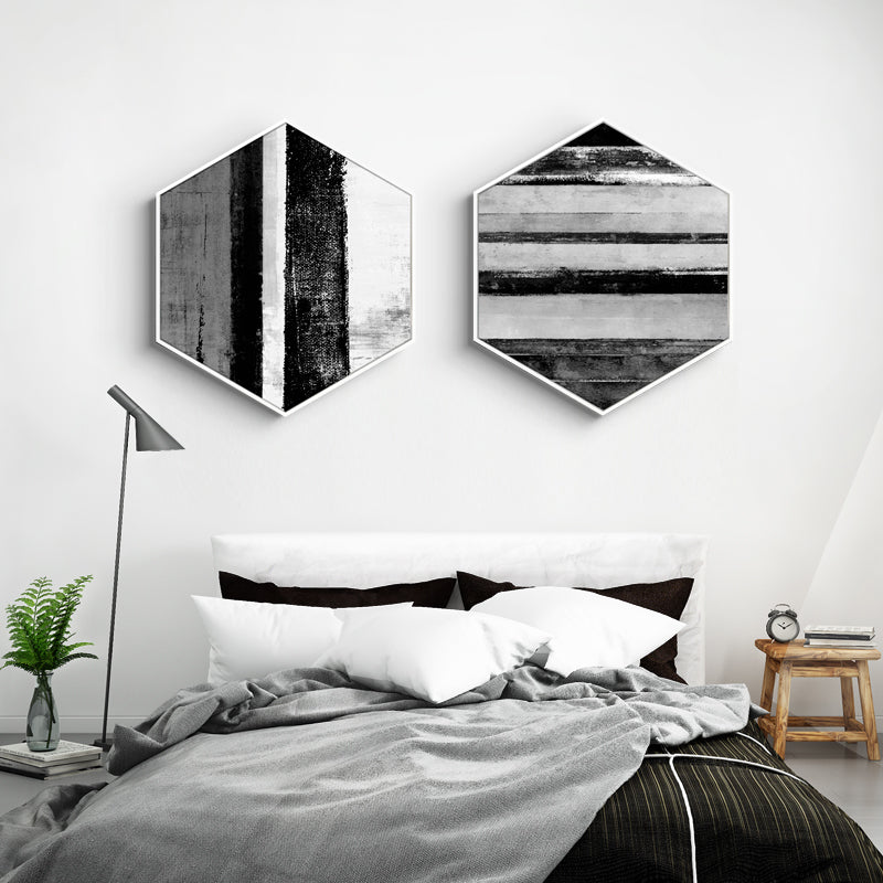 Buy Hexagon Black And White Wall Art With Frame At 30 Off Staunton And Henry