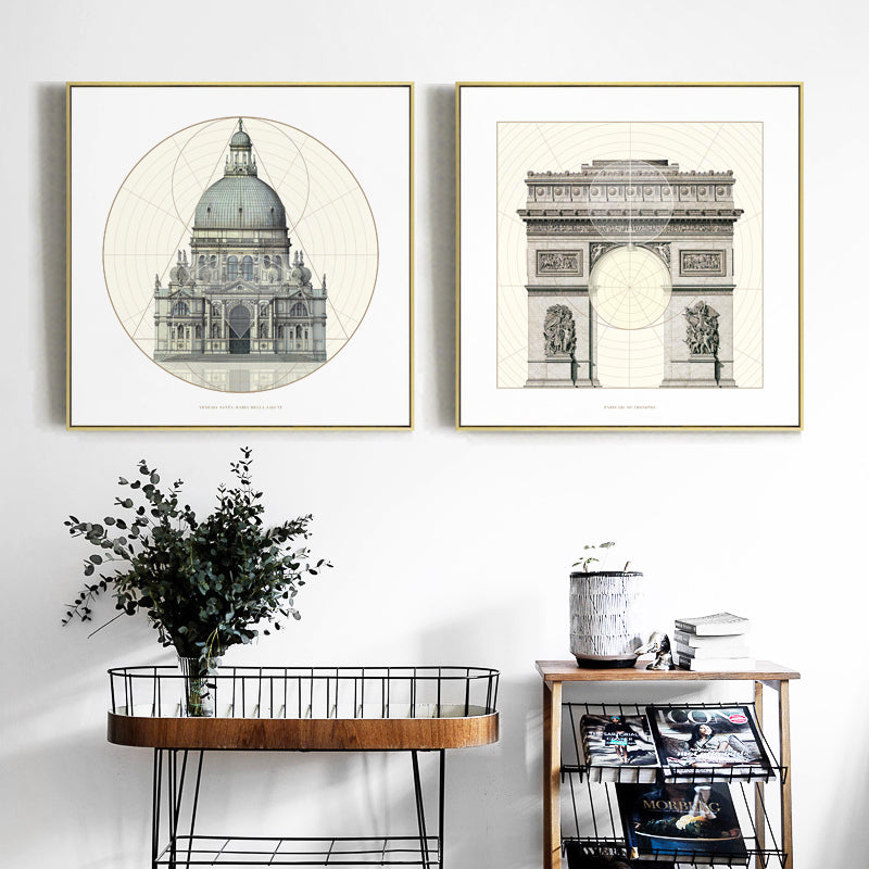 Classic Architecture Wall Art With Frame