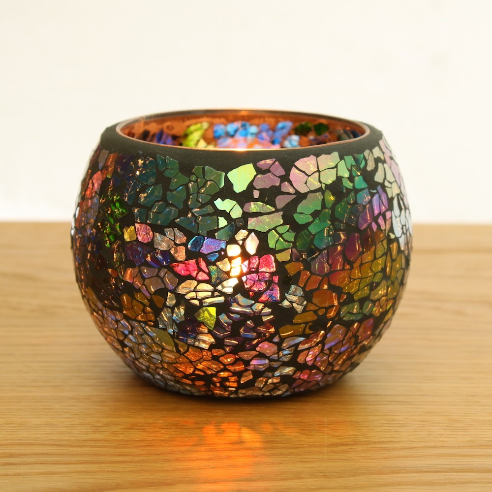 mosaic candle holder