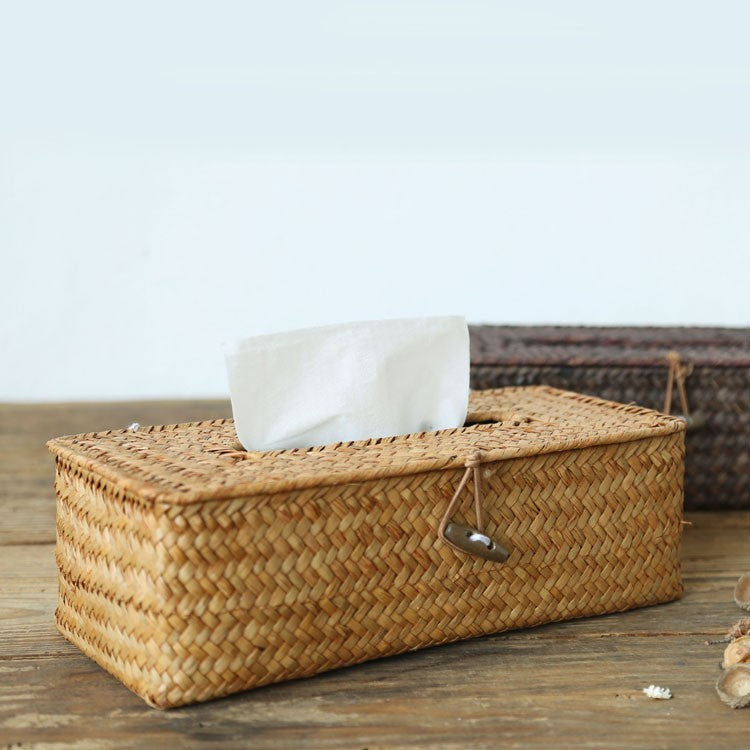 rattan tissue box