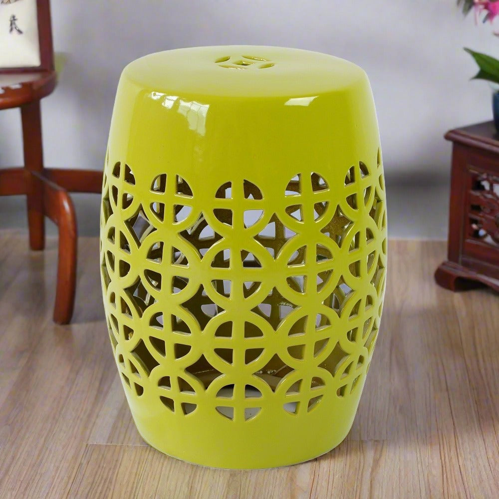 Lime Green Ceramic Chinese Drum Stools Hong Kong at 20% off – Staunton ...