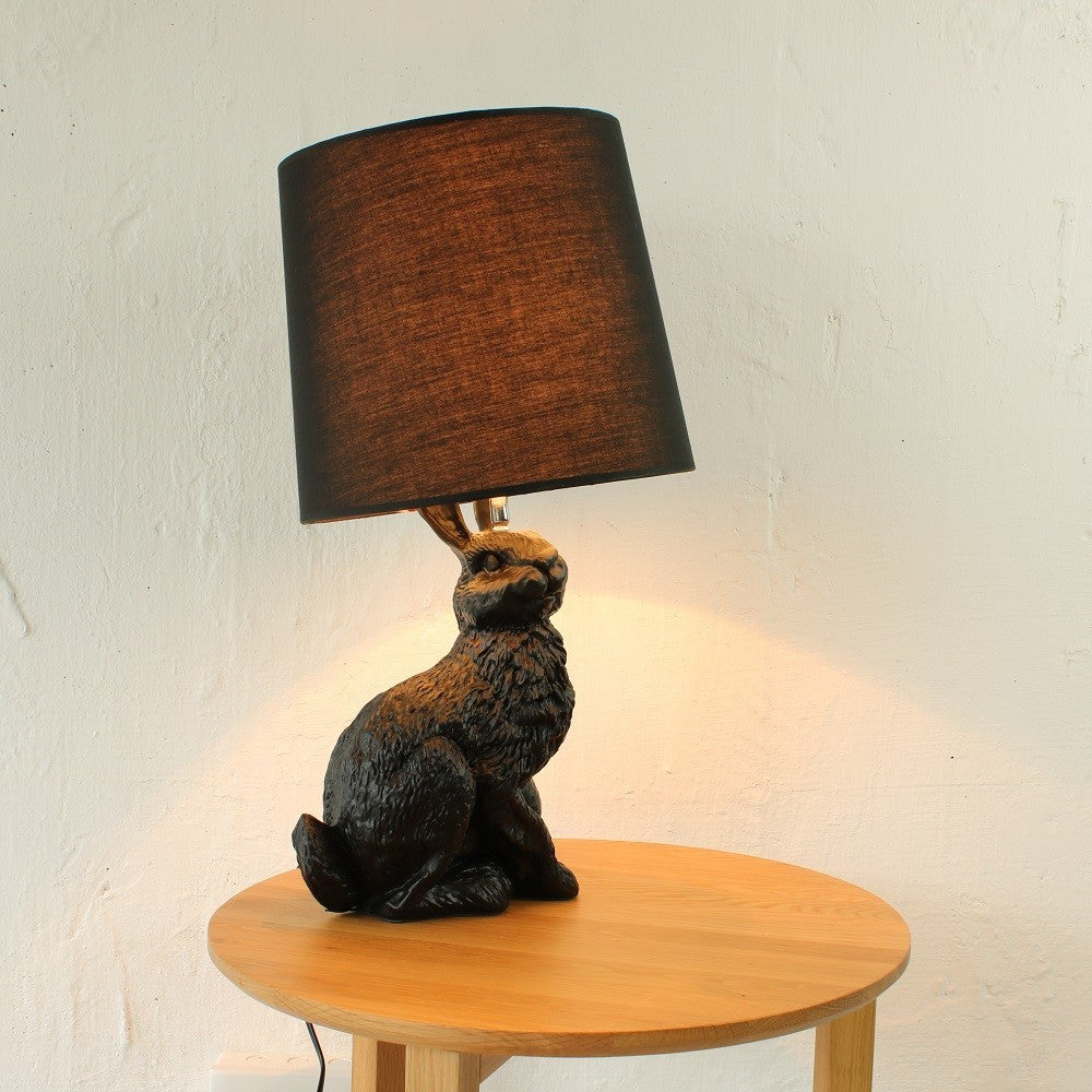 ceramic nature rabbit table lamp