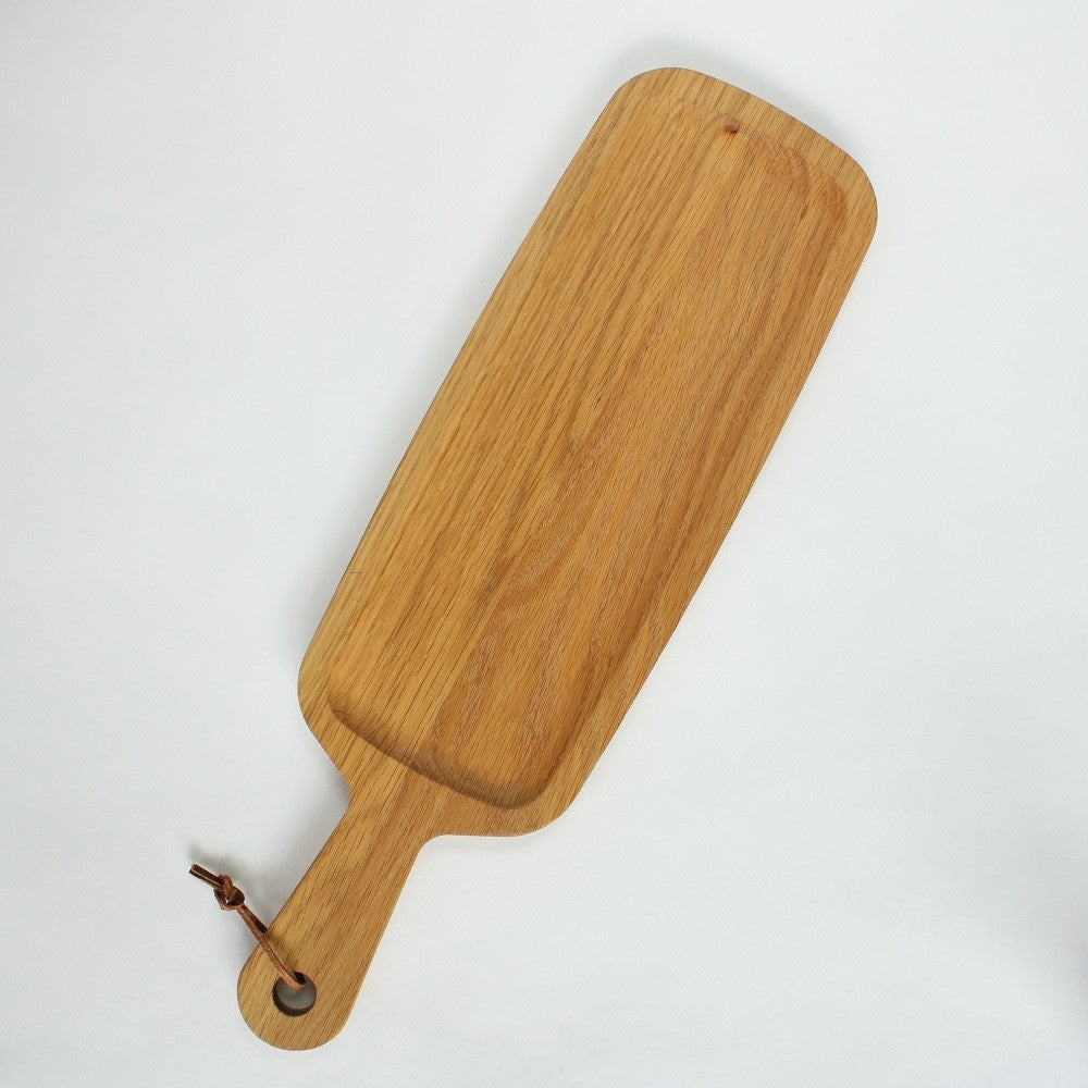 long wooden serving platter