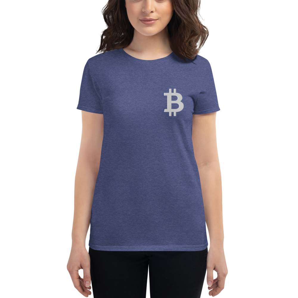 Bitcoin - Women's Embroidered Short Sleeve T-Shirt – The Crypto Merch