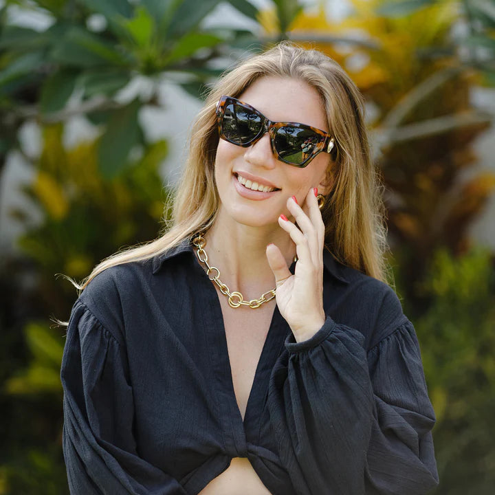 SOJOS Oversized Square Cateye Polarized Sunglasses for Women Men All Black  | eBay