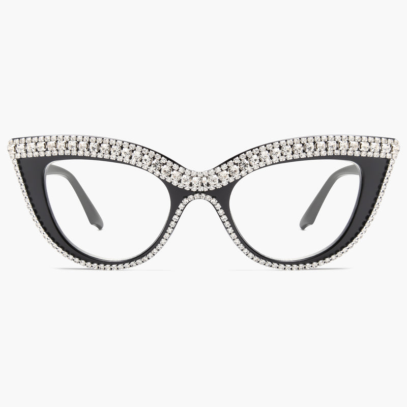 Buy Cat Eye Glasses Rhinestone Glasses Online Trendy Prescription ...