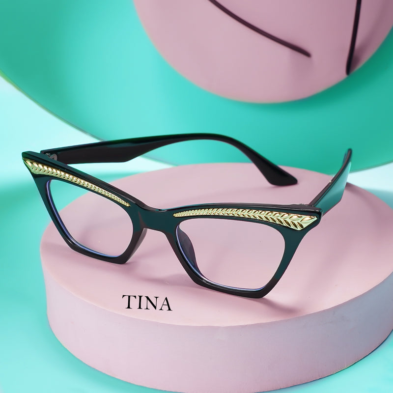 Women's Cat Eye TR90 Prescription Reading Glasses Full-rim Frame Tina ...