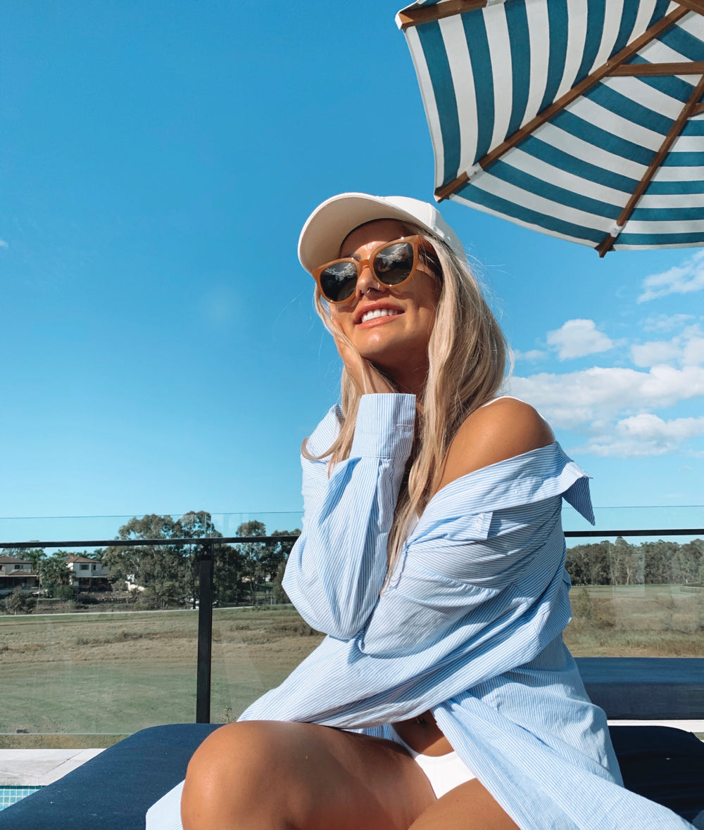 Fashion Models Couple Wearing Sunglasses. Woman and Handsome Young Man  Portrait Over Light Background Stock Photo - Image of woman, young:  235693164