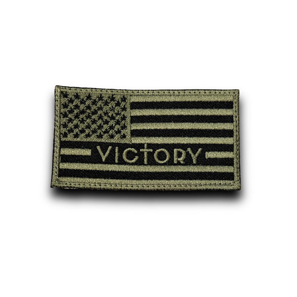Victory Flag Patch (Black/Military Green)-Victory Apparel, Inc.