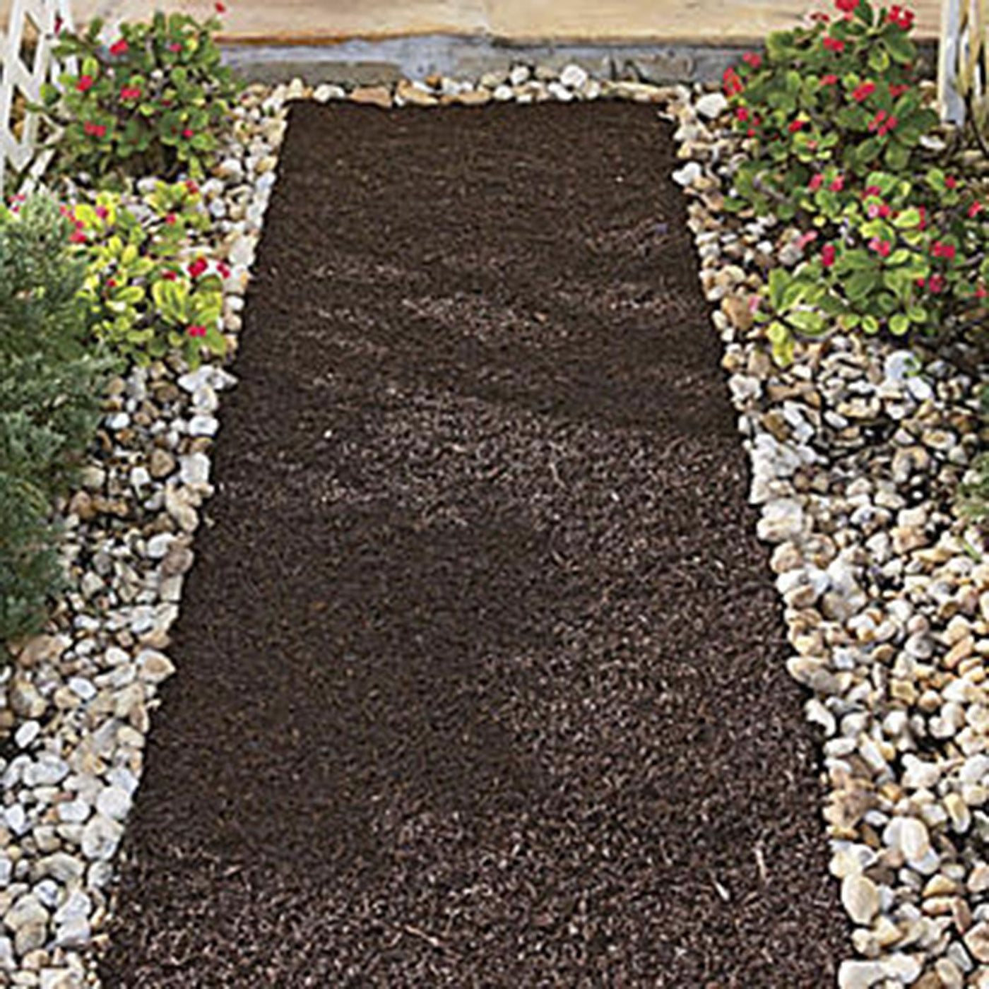 Image of Brown rubber mulch walkway