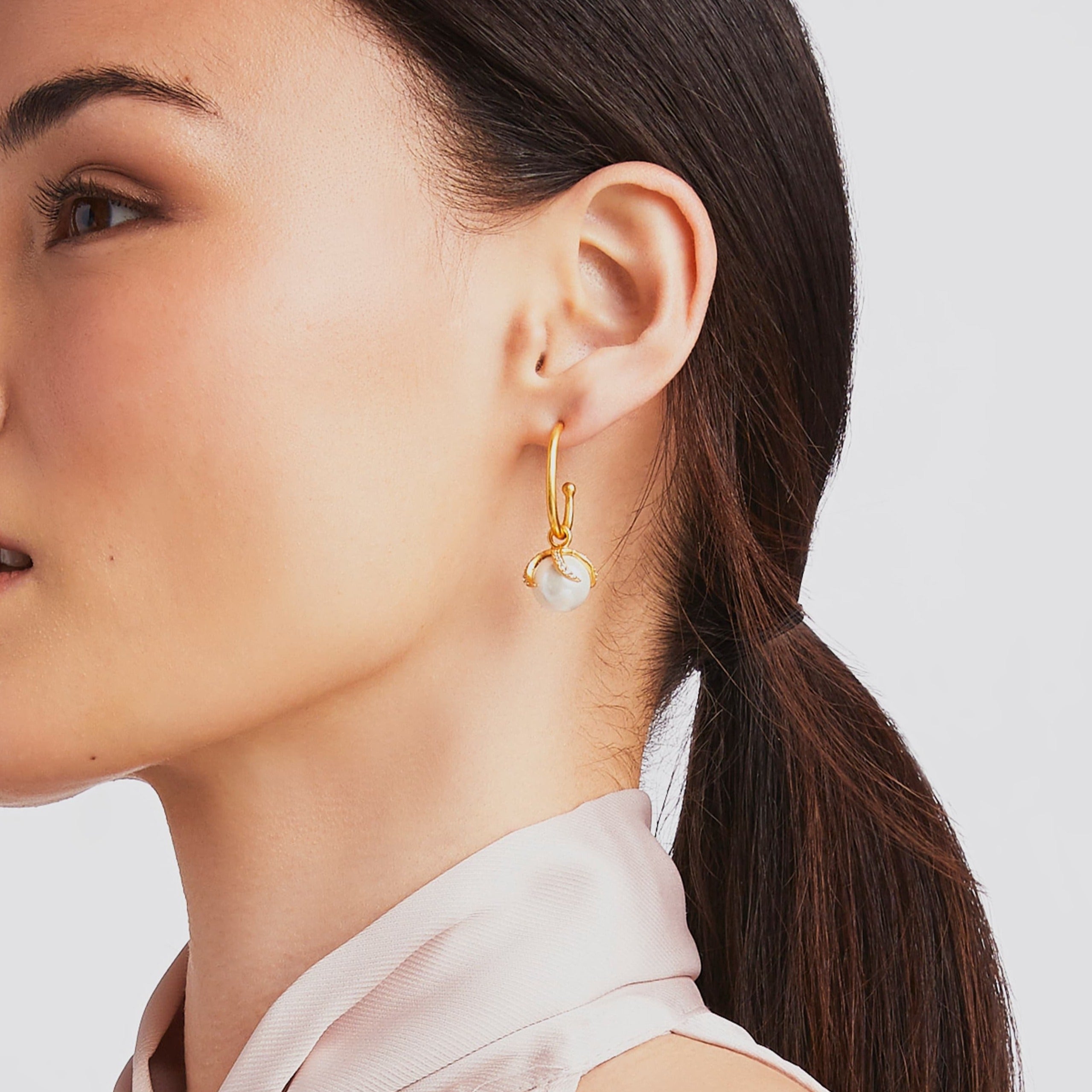 Juliet Statement Hoop & Charm Earring