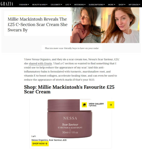 Scar Saviour revealed as Millie Mackintosh's favourite C-section scar balm