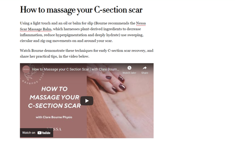 how to massage your c section scar