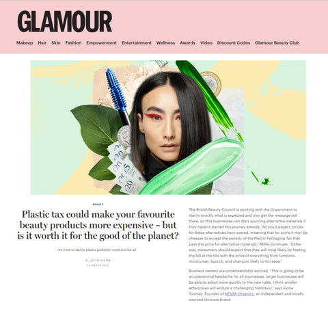 Founder, Fiona Toomey discusses plastic tax with Glamour