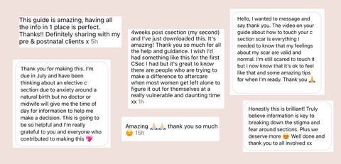 Feedback from Nessa C Section Recovery Guide