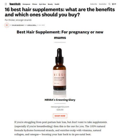 Crowning Glory best hair oil for new mums