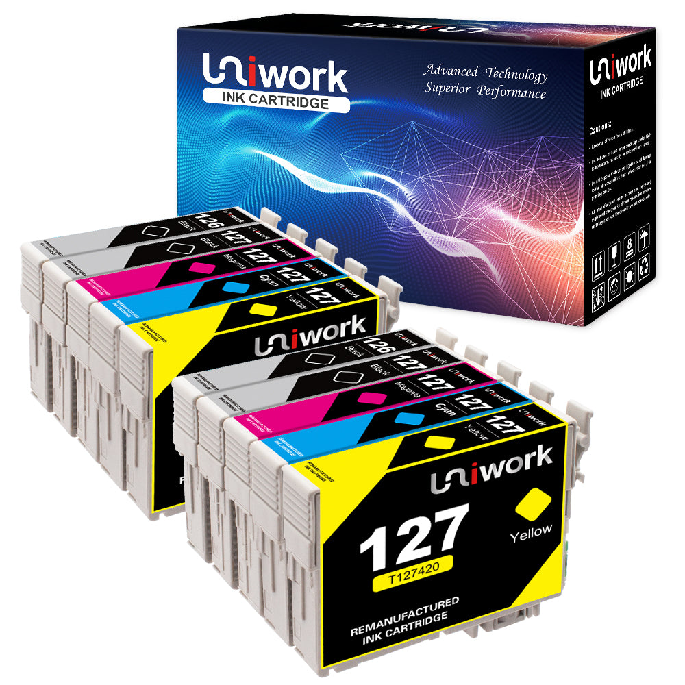 Uniwork Remanufactured Ink Cartridge Replacement For Epson 127 T127 Us 8140