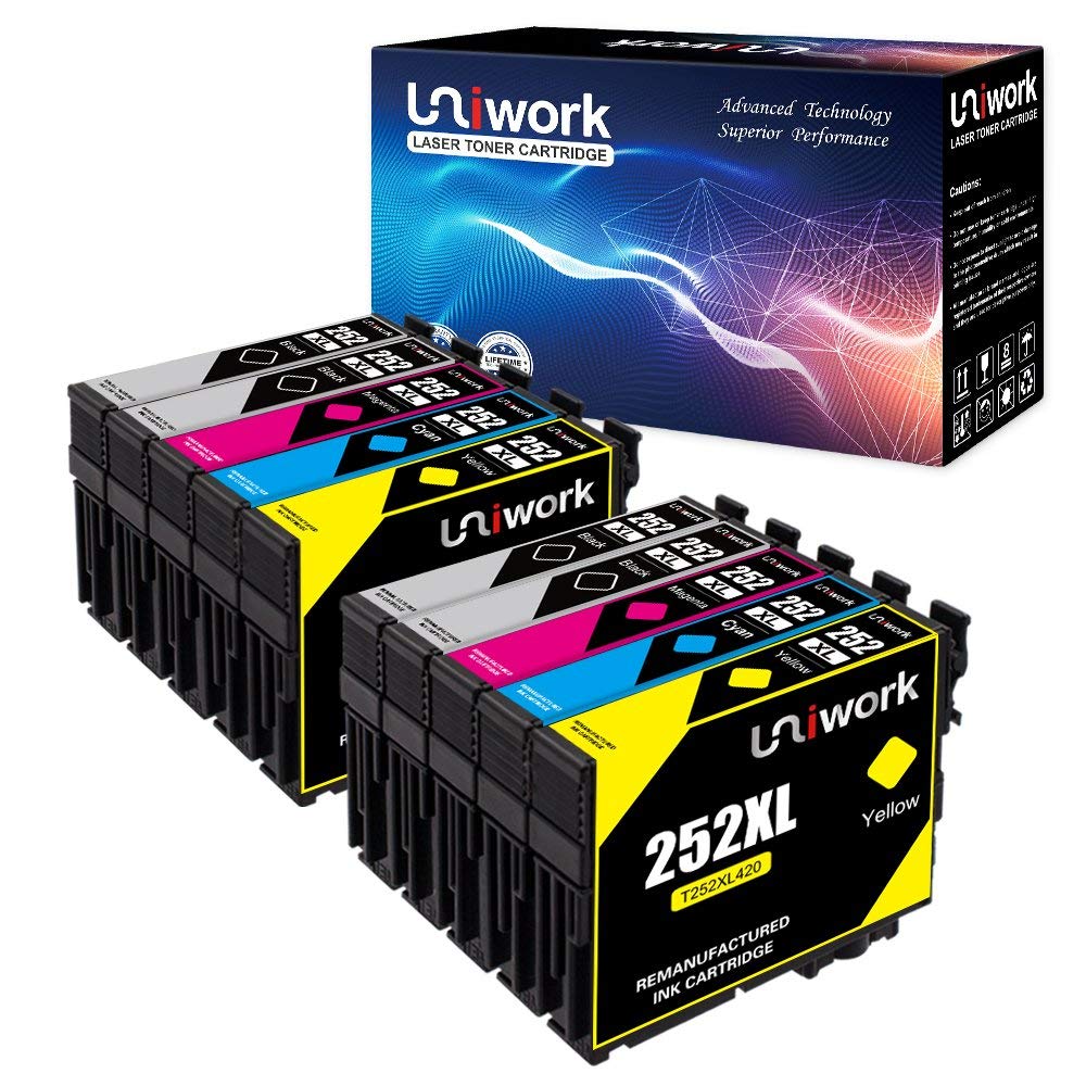 Uniwork 252 Ink Cartridge Remanufactured For Epson 252 252xl Use In Ep 7618