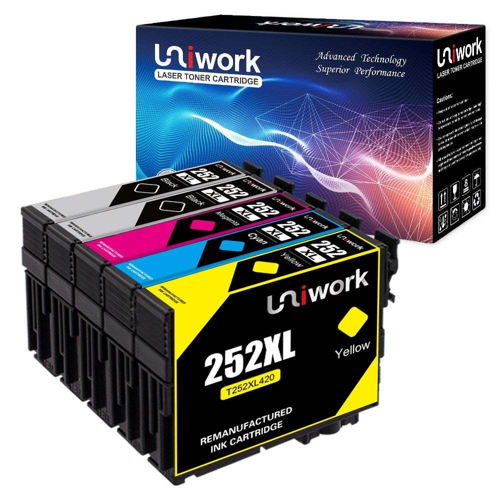 Uniwork Remanufactured Ink Cartridge Replacement For Epson 252 252xl T 6074