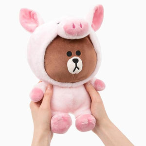 piggy brown plush doll