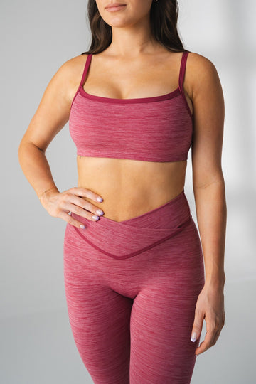 Daydream Square Bra - Women's Pink Sports Bra – Vitality Athletic Apparel