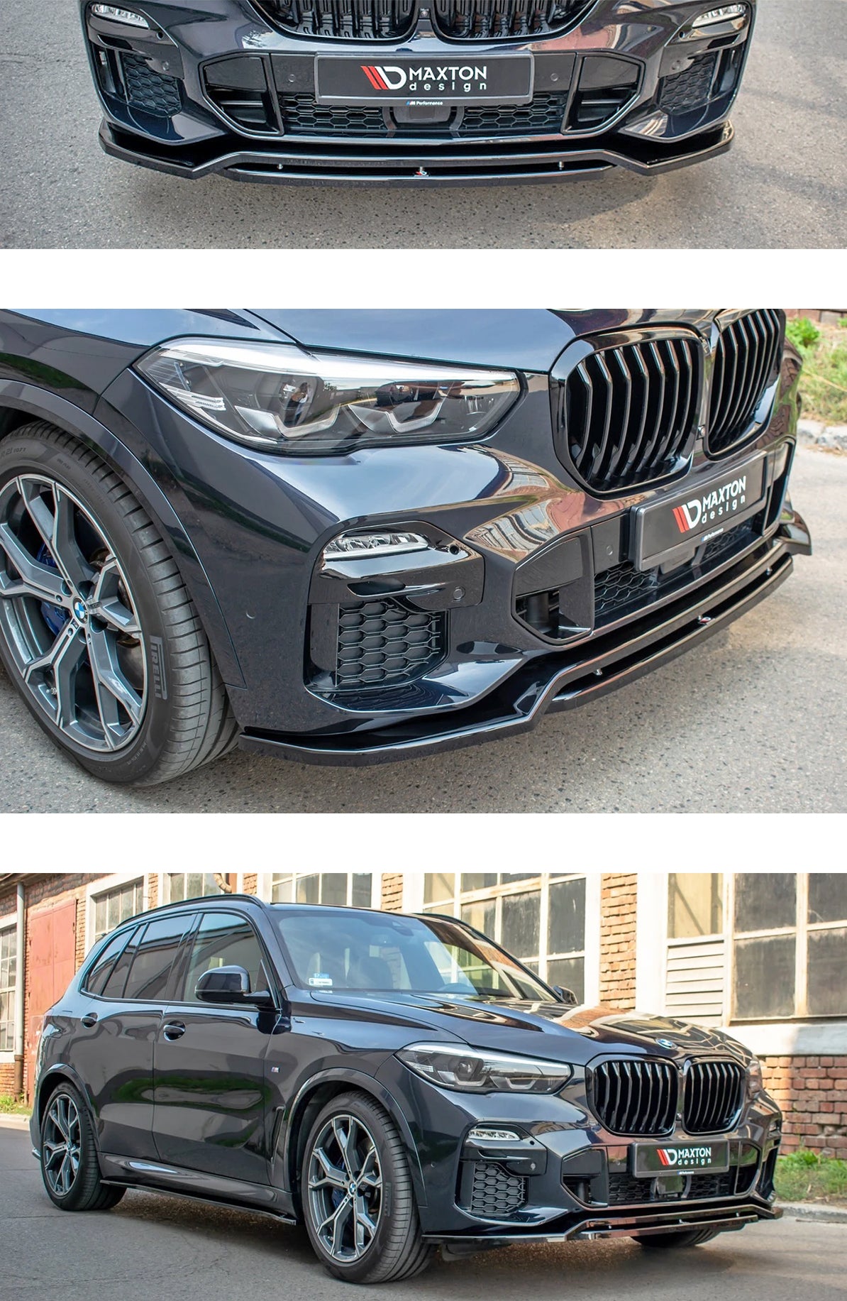 Front Lippe / Front Splitter / Frontansatz für BMW X5 G05 mit M Paket von  Maxton Design