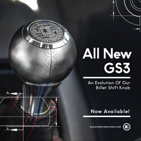 BFI GS3 Full Billet Aluminum Shift Knob (VW/Audi Fitment) - Silver (Machined Finish)
