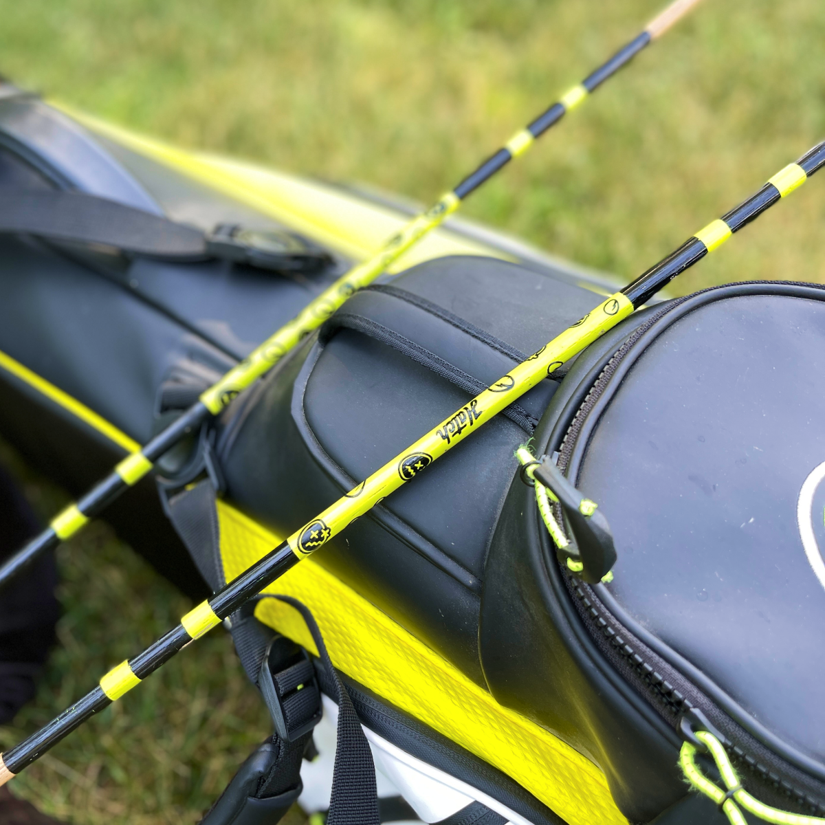 Neon / Black Dancing Hatch Logos Alignment Sticks