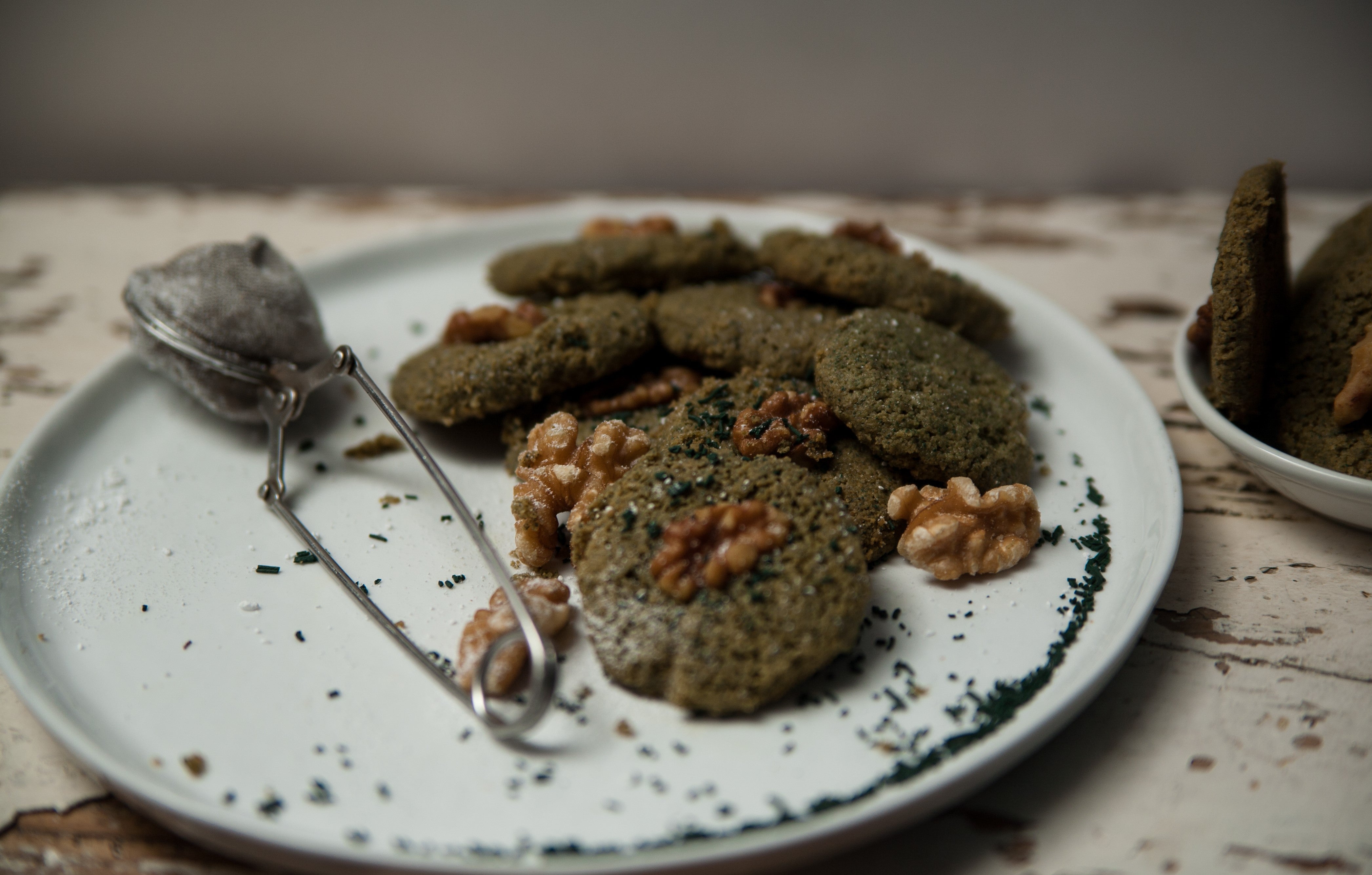 Spirulina Algen Pulver Cookies Kekse Weihnachten