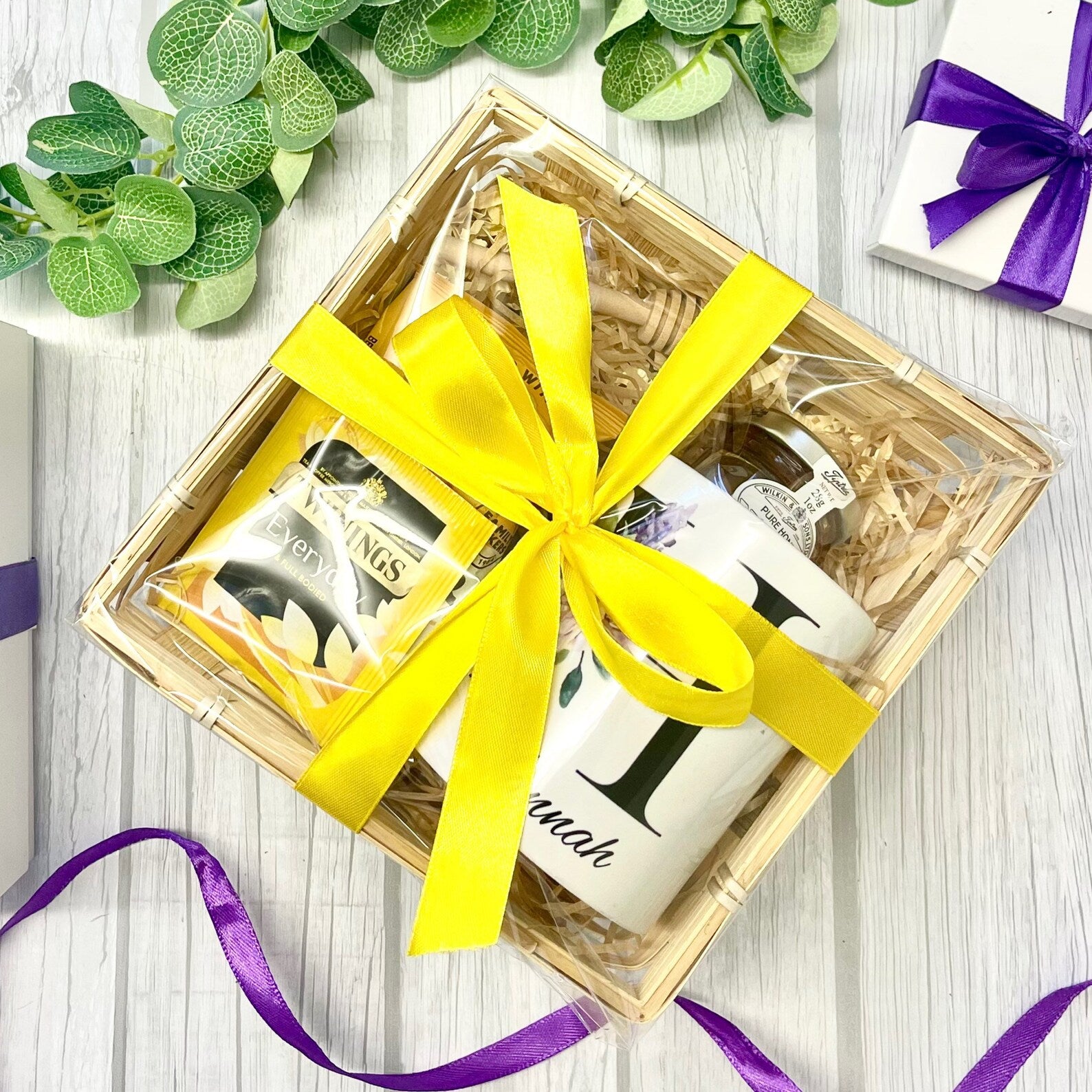 Personalised mug Hamper gift set (Tea & Biscuit)