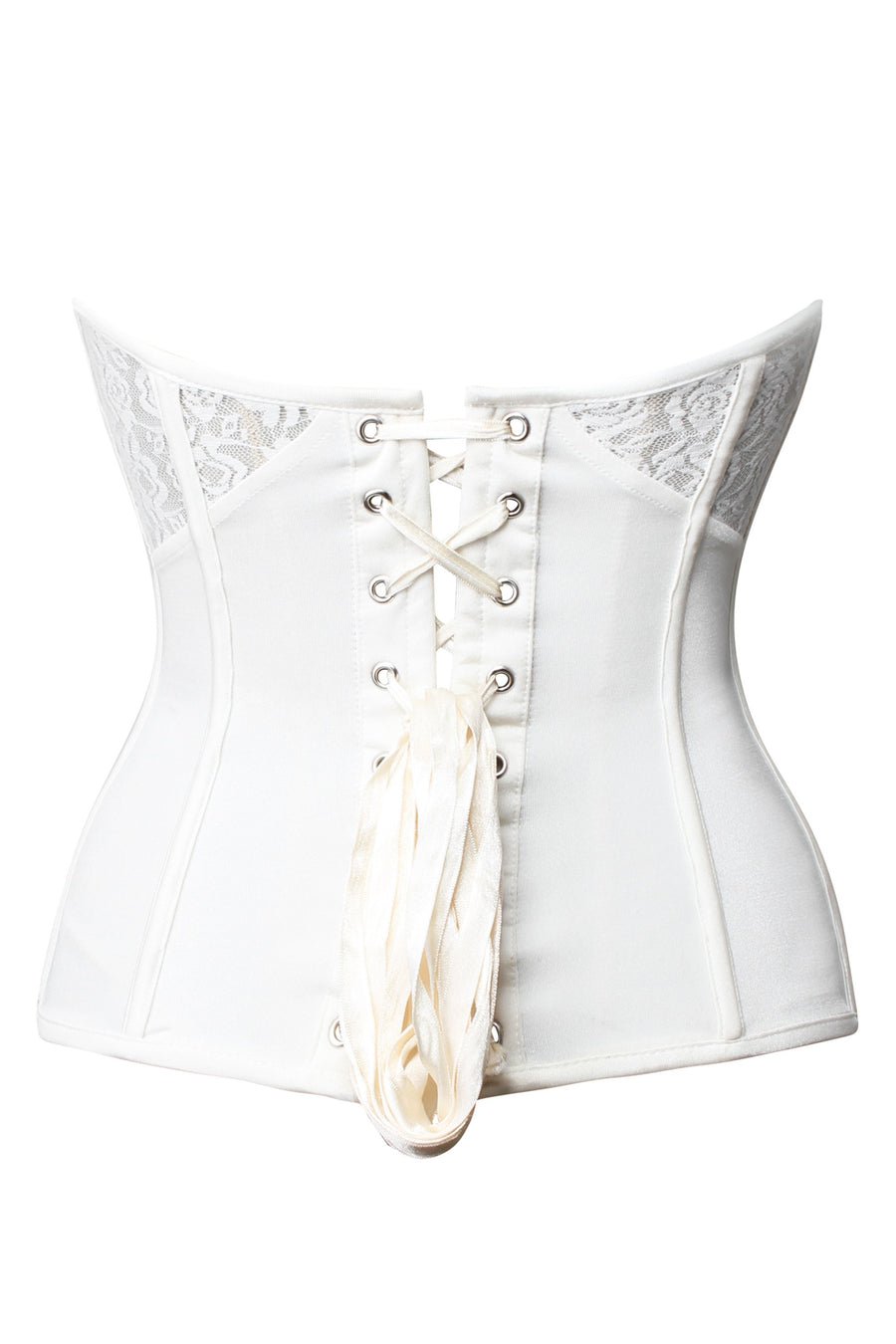 Jaded London Structured Corset Top With Lace Up Back And Flocked