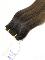Weft Hair Extensions Human Hair #1B - #4 - #7N HAVANA BROWN - OMBRE  & BALAYAGE