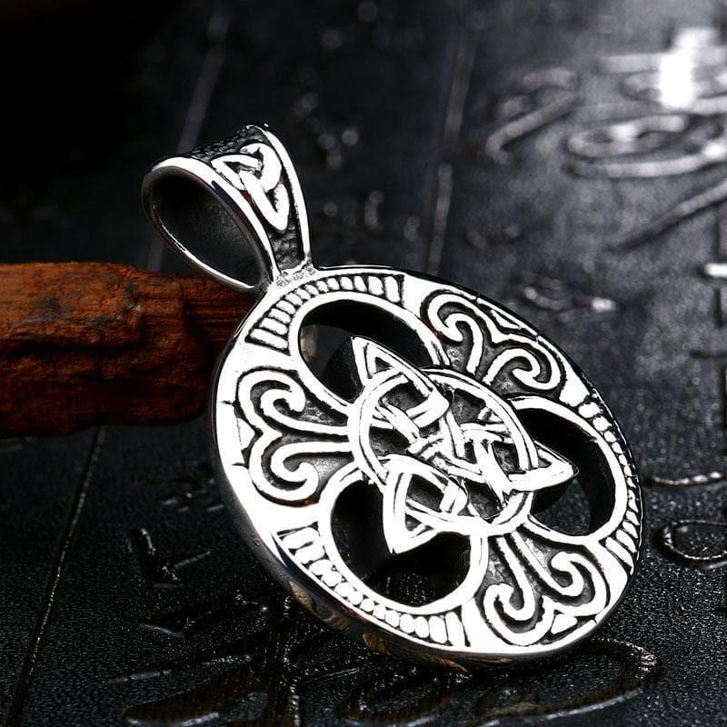 Stainless Steel Metal Chain with Triquetra Pendant - Ancient Treasures