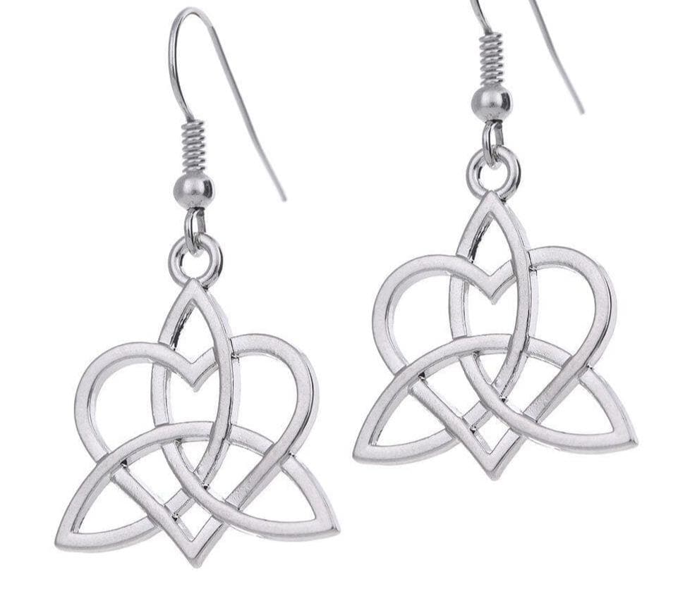 Image of Celtic Trinity Knot Stud Earrings & Necklace